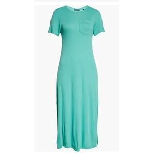 ATM Anthony Thomas Melillo Jade Green T Shirt Maxi Dress Size Medium NWT $225